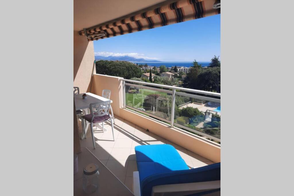 T2 Avec Magnifique Vue Mer, Piscine, Clim, Parking Apartment Antibes Exterior foto